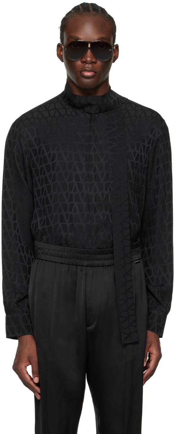 

Черная рубашка Toile Iconographe Valentino, цвет Toile icono nero