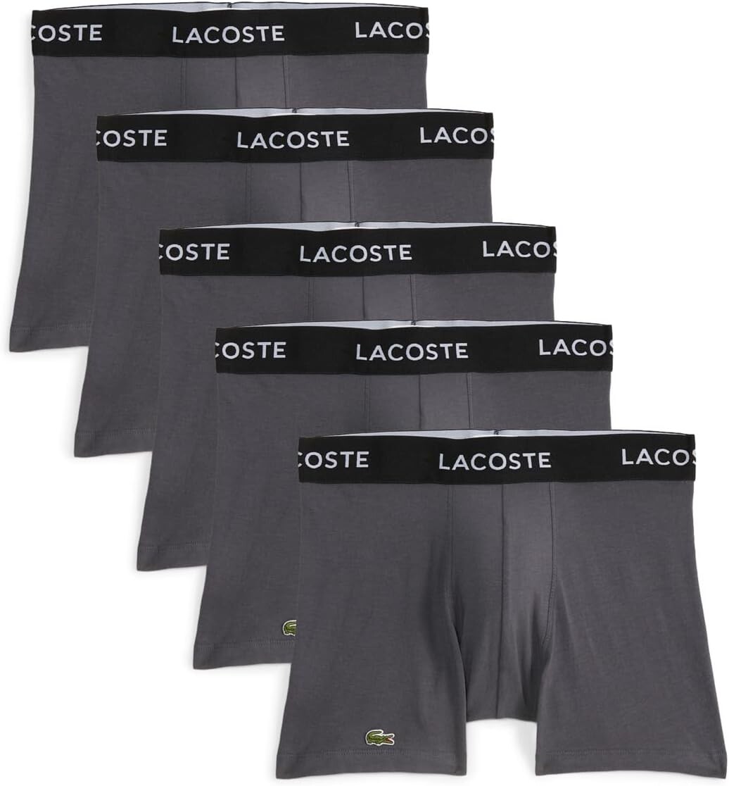 

Комплект из 5 трусов-боксеров Lacoste, цвет Castiron