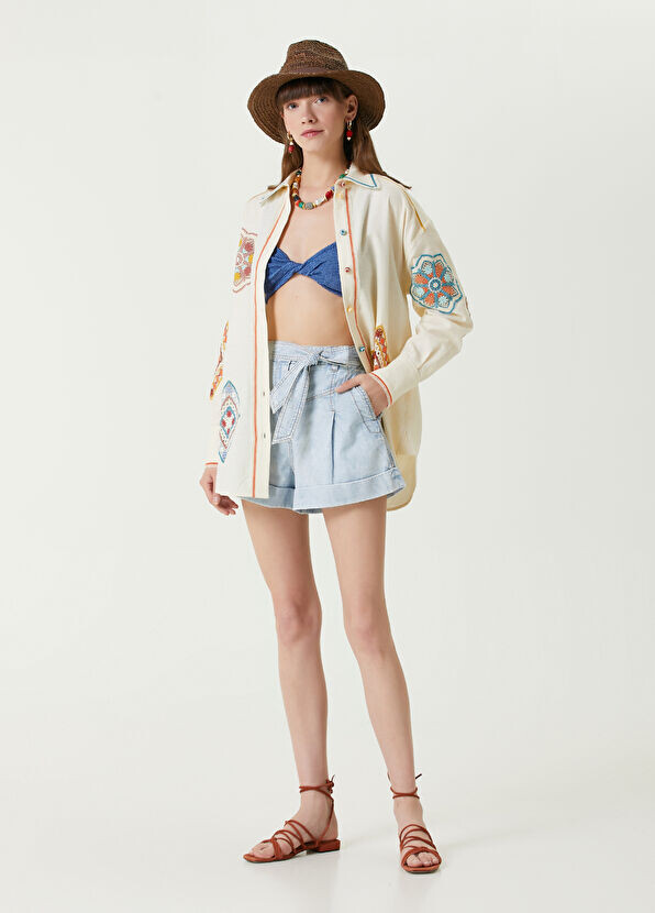 

Джинсовые шорты Zimmermann, голубой