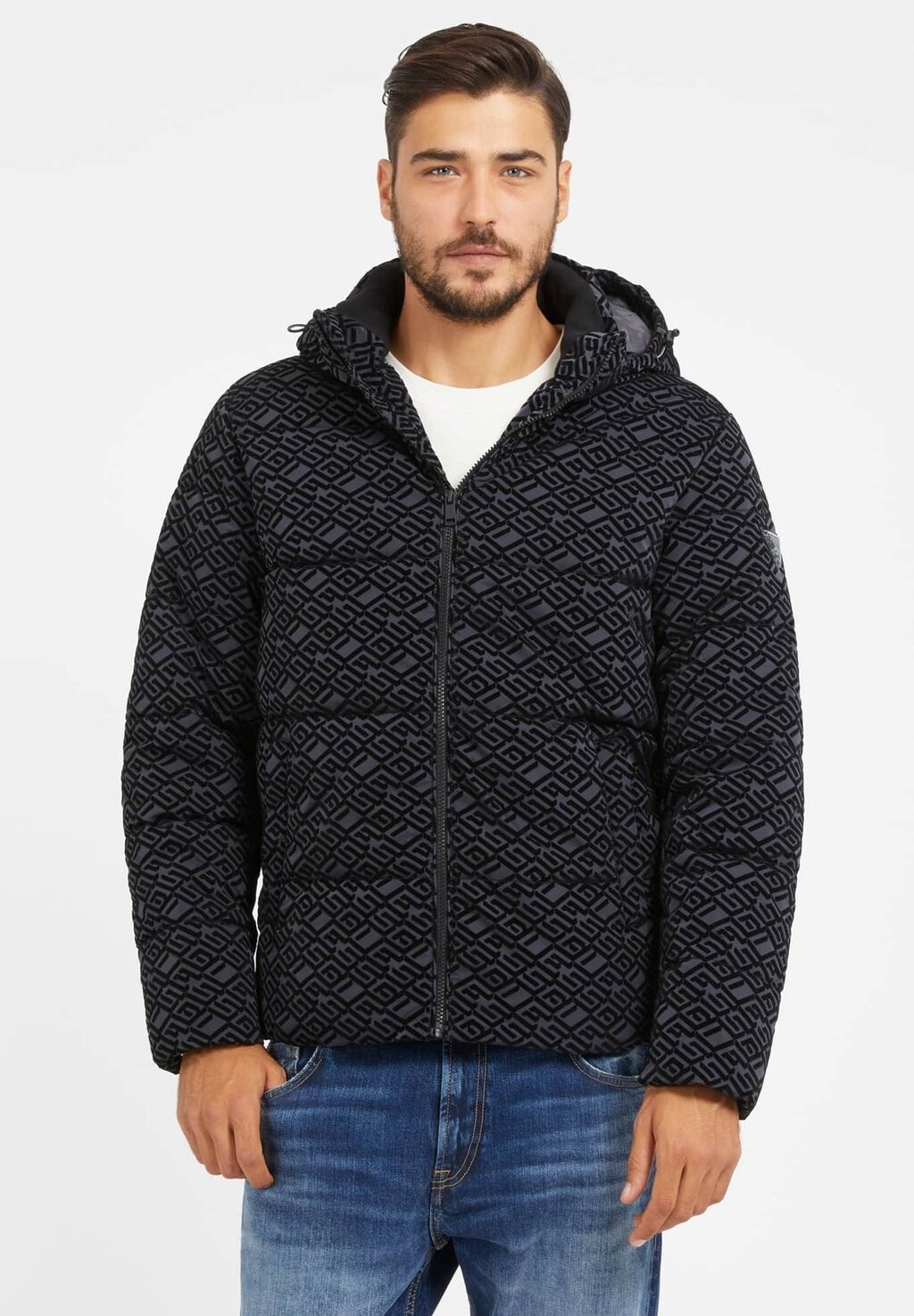 

Зимняя куртка STEPP ALLOVER-LOGO Guess, черный