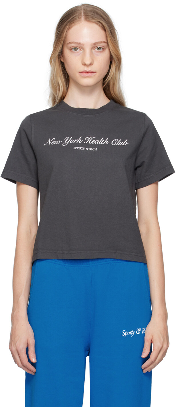 

Серая футболка NY Health Club Sporty & Rich, Серый