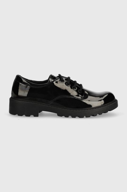 Детские туфли на плоской подошве Geox, черный кроссовки geox на плоской подошве zapatillas черный