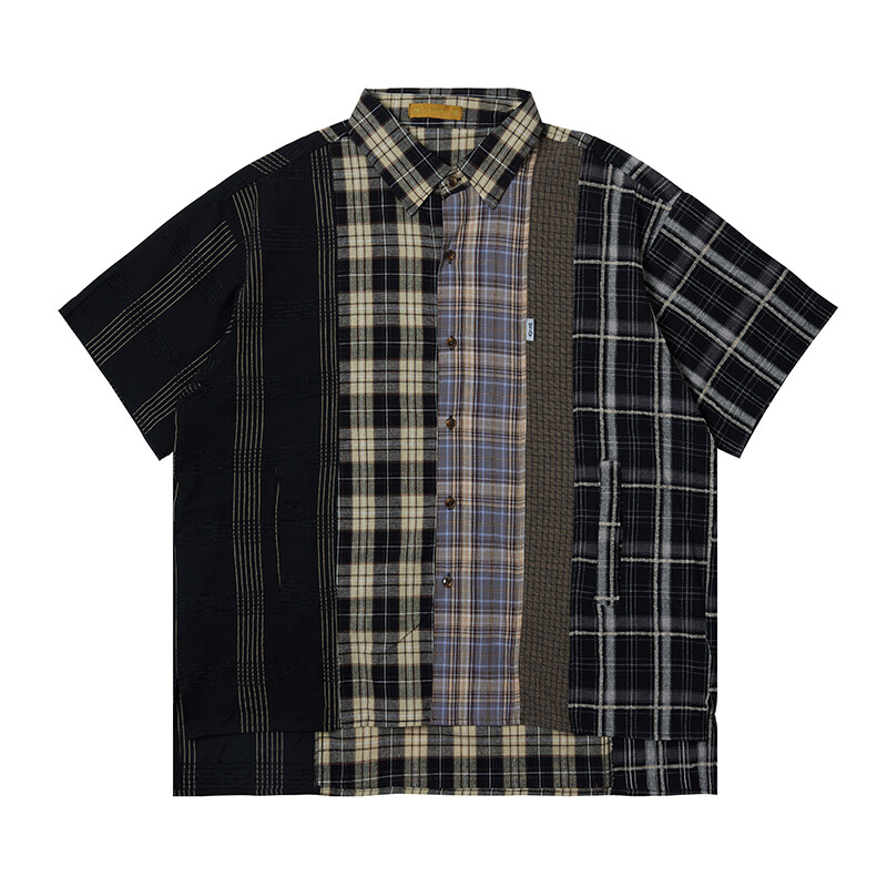 

CoosРетро Рубашки Унисекс, цвет plaid splicing