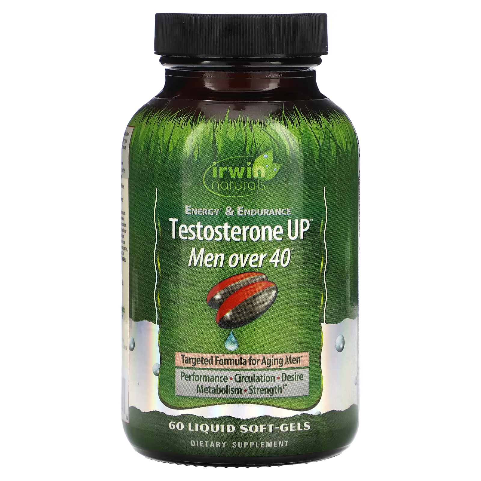 Пищевая добавка Irwin Naturals Testosterone UP для мужчин старше 40 лет, 60 жидких таблеток пищевая добавка irwin naturals testosterone up strength