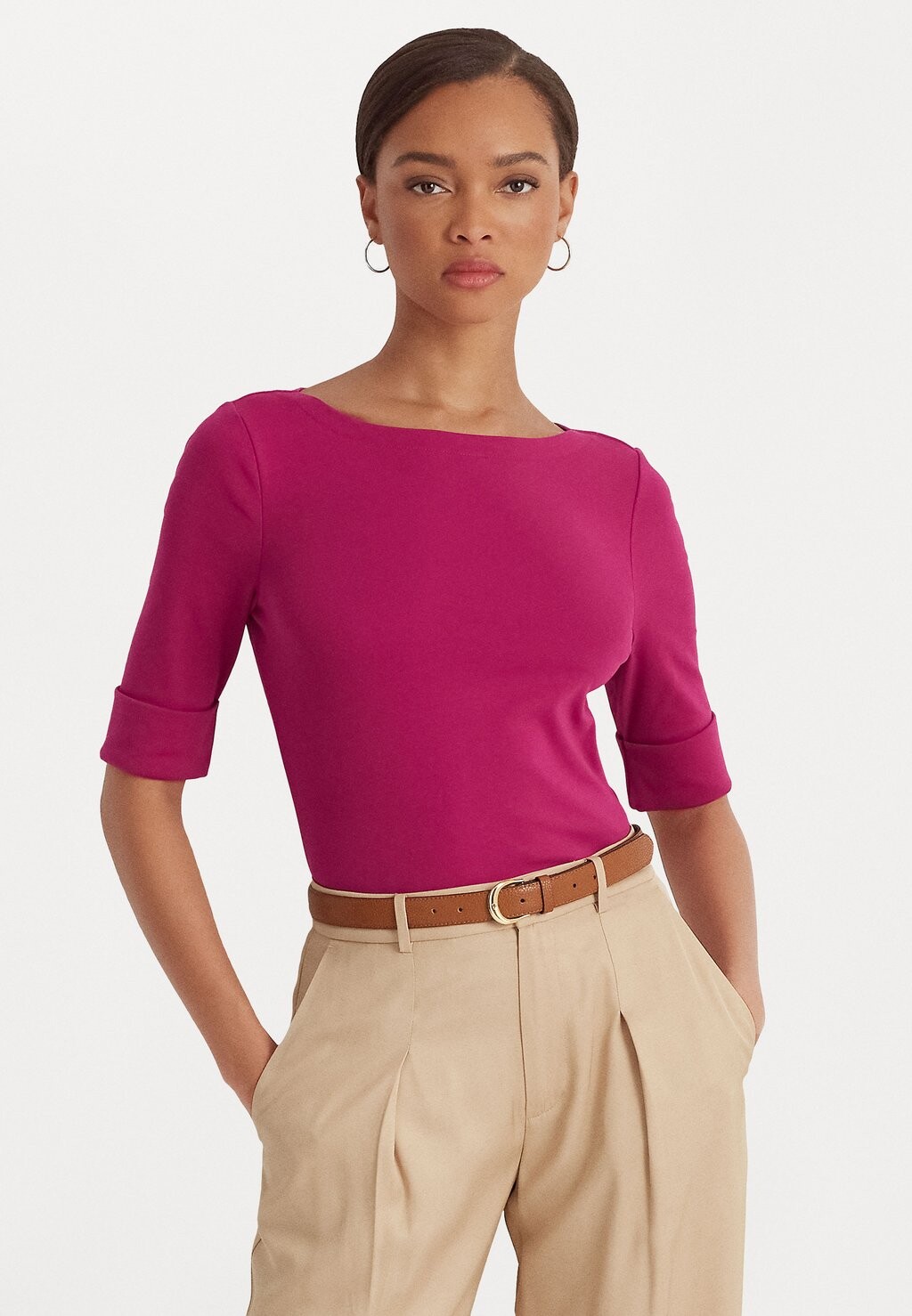 

Базовая футболка Lauren Ralph Lauren, Коричневый