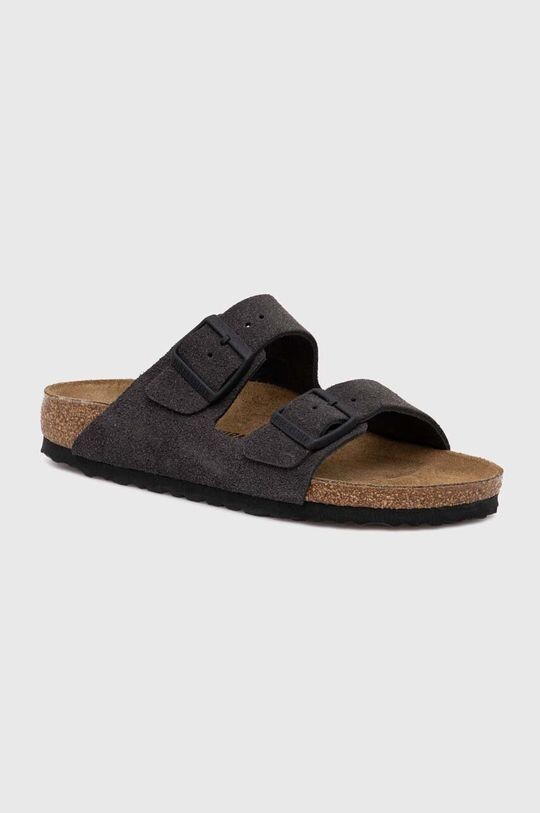 

Замшевые шлепанцы Arizona Birkenstock, серый
