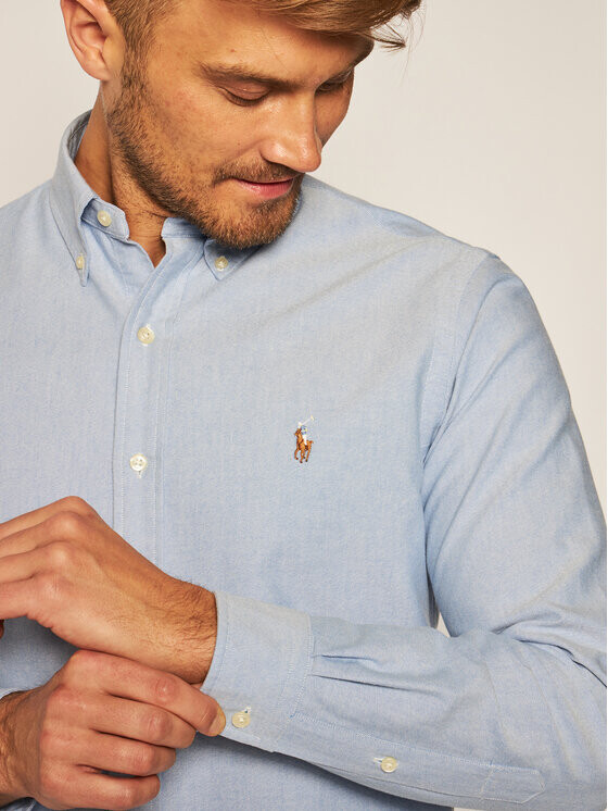 

Рубашка по индивидуальному заказу Polo Ralph Lauren, синий