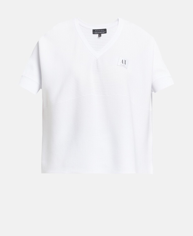 

Пуловер с короткими рукавами Armani Exchange, белый