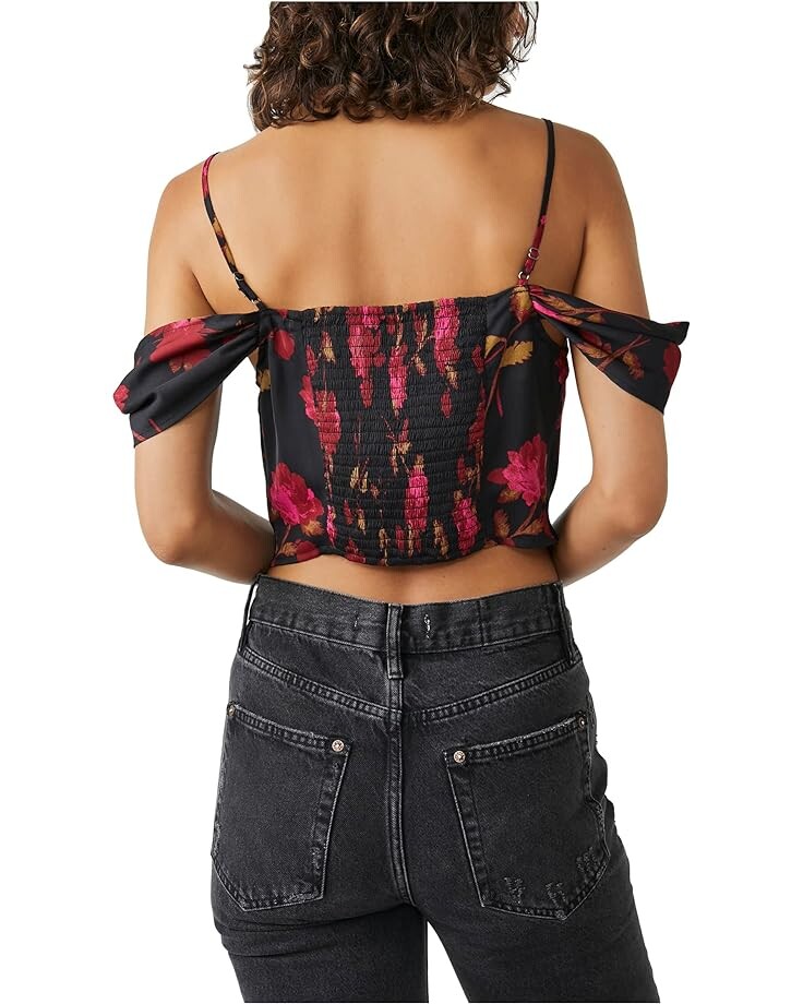 

Блуза Free People Cassandra Printed Blouse, цвет Black Combo
