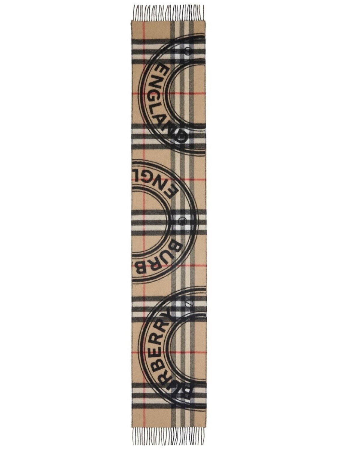 

Burberry кашемировый шарф с принтом Montage, нейтральный цвет