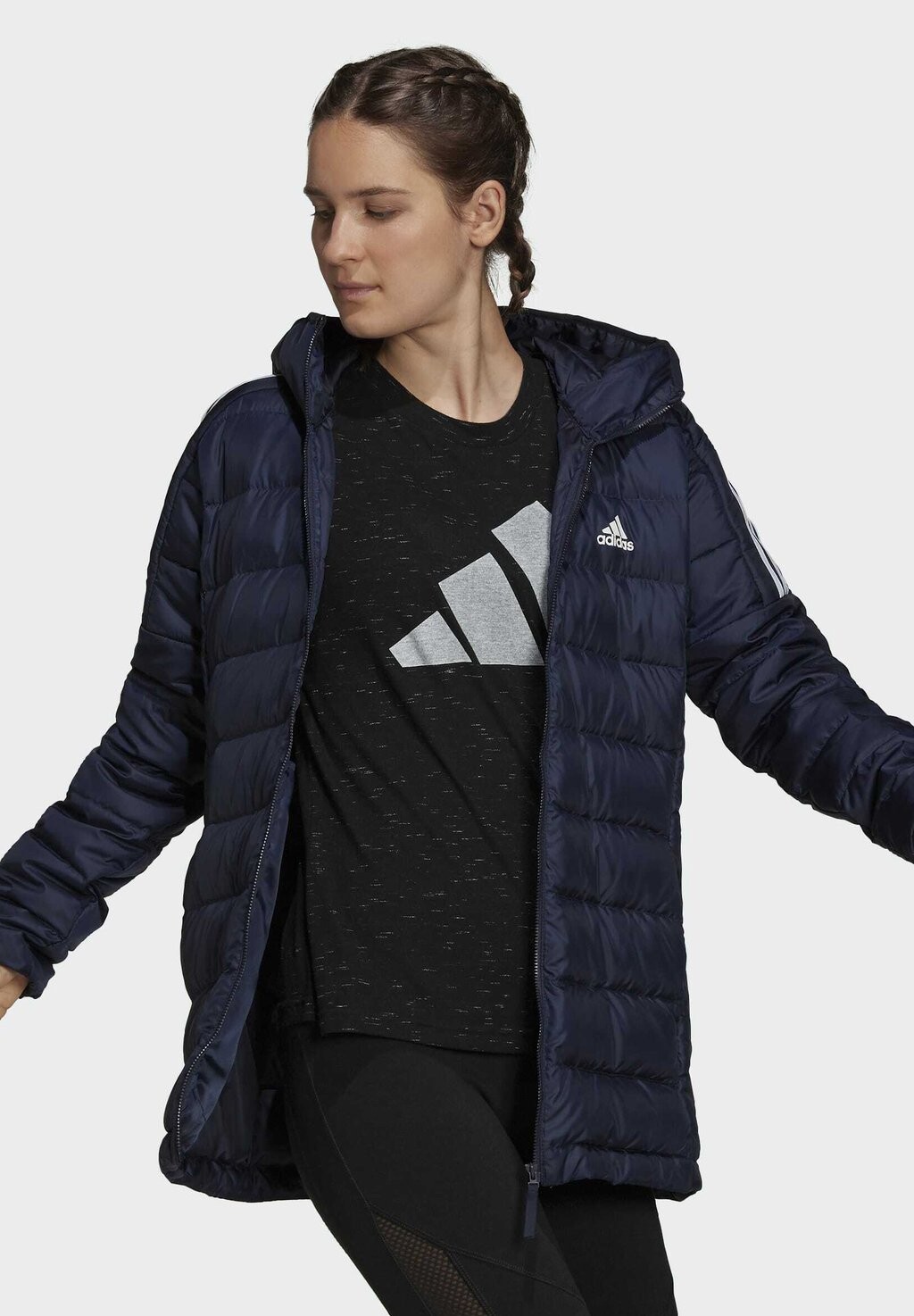 

Пуховик Adidas, синий