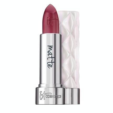

Губная помада Pillow Lips Like A Dream Red Plum Matte Finish с коллагеновым пчелиным воском и маслом ши, 0,13 унции, It Cosmetics