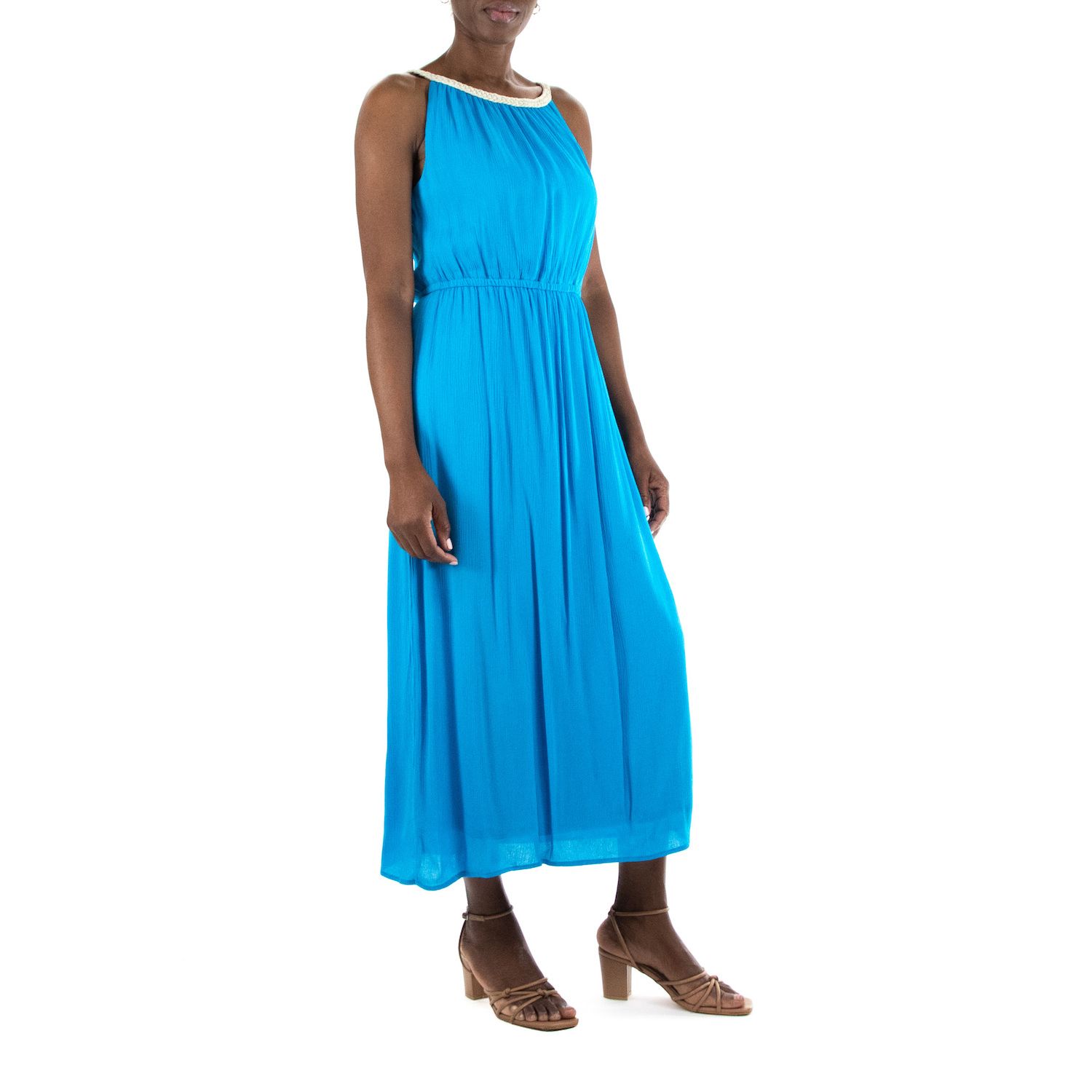 Женское платье макси с бретелью и бретельками Nina Leonard Nina Leonard blue floral hole punch