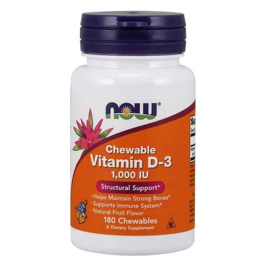 Витамин D3 1000 МЕ жевательный (180 таблеток) Now Foods