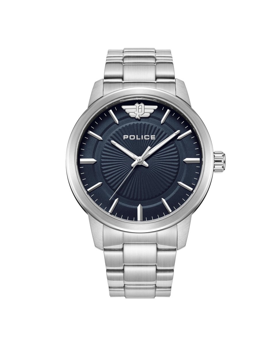 Мужские часы Raho PEWJG2227404 со стальным и серебряным ремешком Police, серебро цена и фото