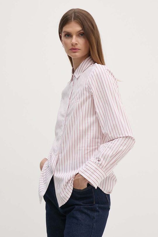 

Хлопковая рубашка Tommy Hilfiger, розовый