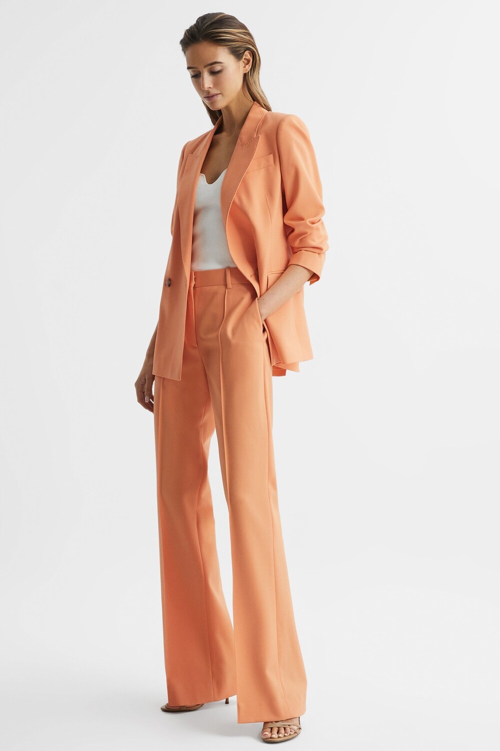 

Брюки широкого кроя Emmy Tailored Reiss, оранжевый