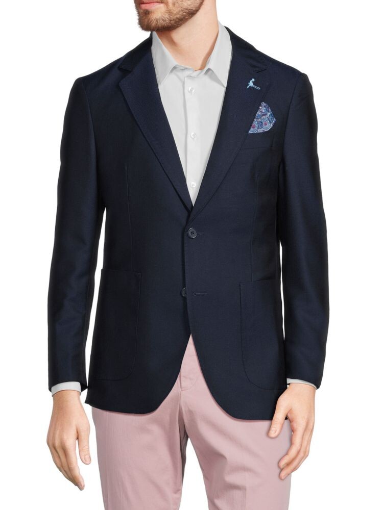 

Однотонное спортивное пальто Modern Fit Tailorbyrd, темно-синий