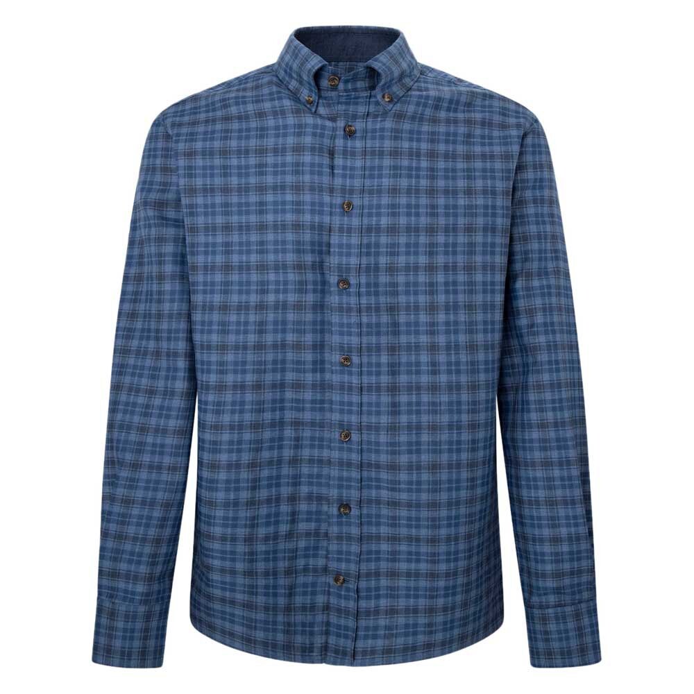 

Рубашка Hackett Double Face Check, синий