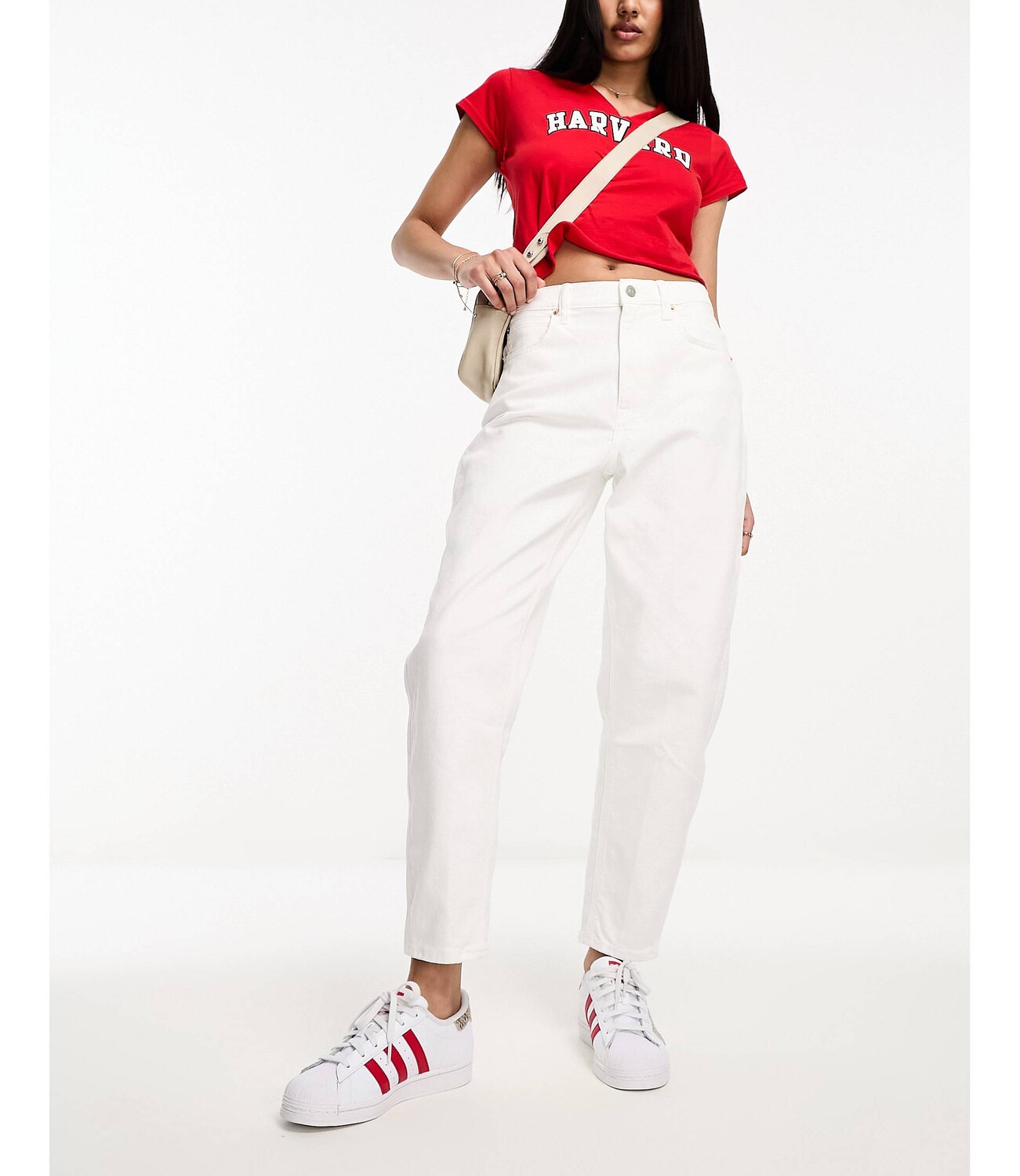 

Белые морковные джинсы до щиколотки Polo Ralph Lauren