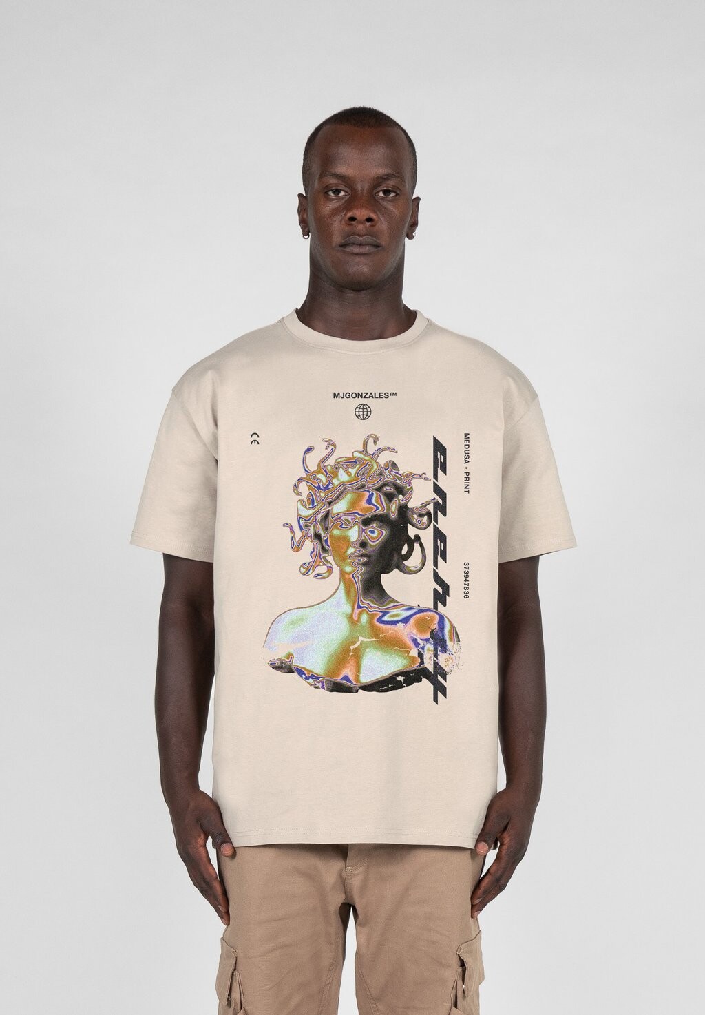 

Футболка с принтом MÄNNER MEDUSA HEAVY OVERSIZED MJ Gonzales, цвет sand