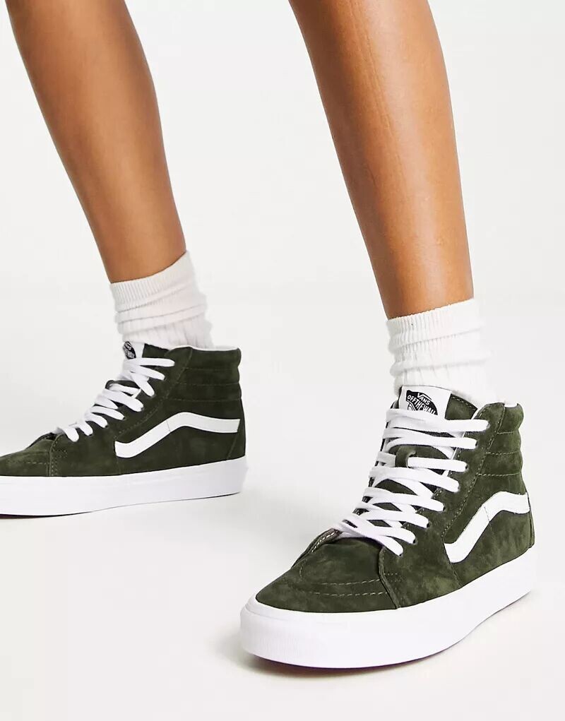 

Зеленые замшевые кроссовки Vans SK8-Hi