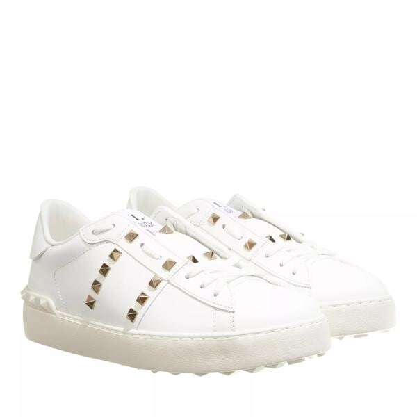 

Кроссовки studded low top sneakers Valentino Garavani, белый