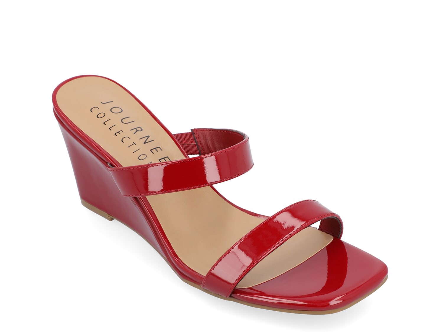 

Сандалии Clover на танкетке Journee Collection, красный