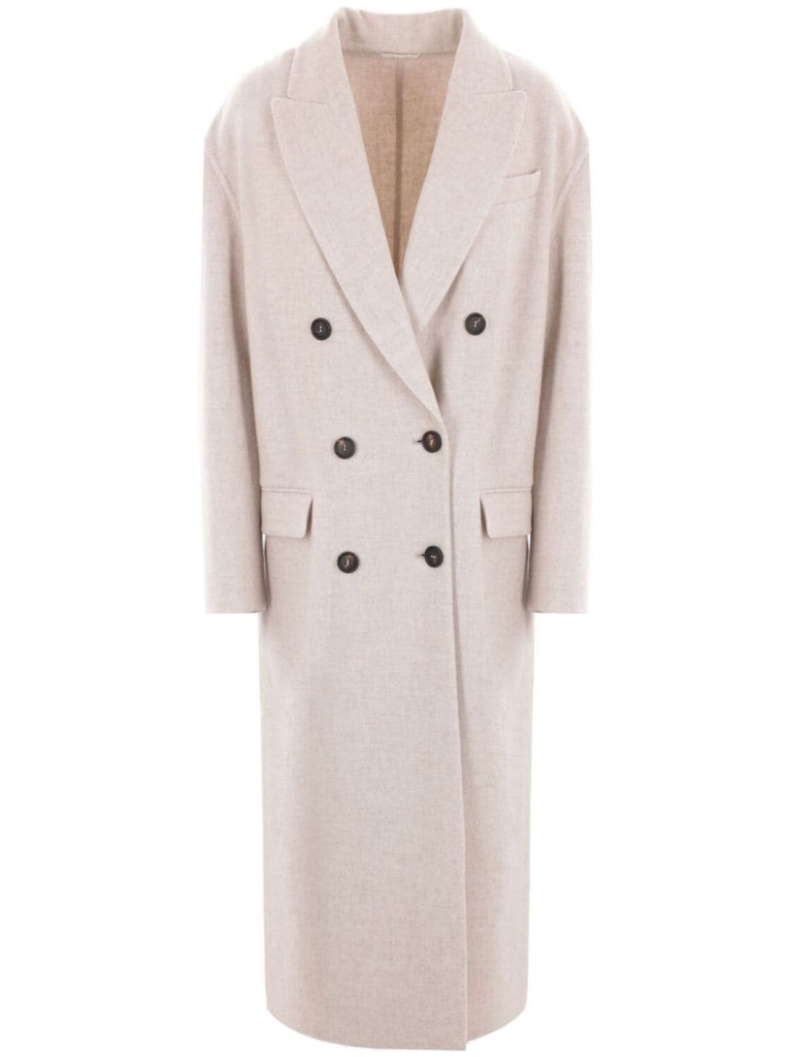 

Brunello Cucinelli двубортное пальто, нейтральный цвет