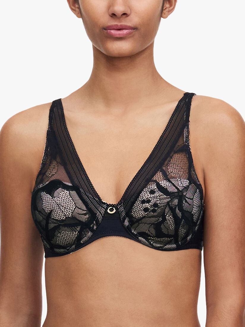 

Бюстгальтер-спейсер Chantelle True Lace с глубоким вырезом, черный