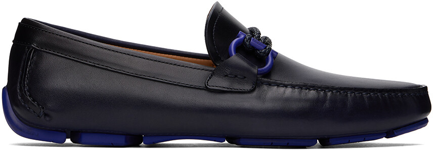 

Темно-синие лоферы для водителей Ferragamo, цвет Midnight/New biscotto