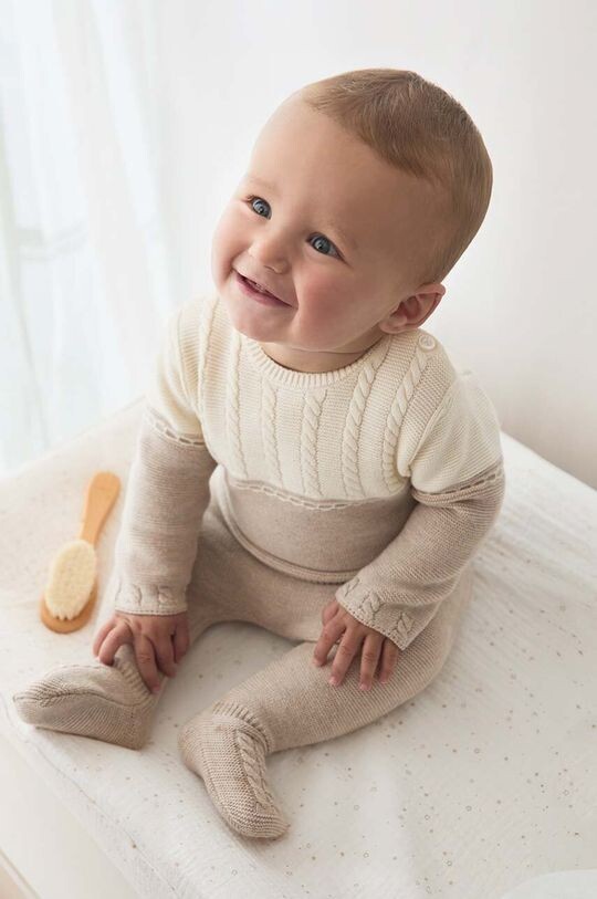 

Хлопковый детский комплект Mayoral Newborn, бежевый