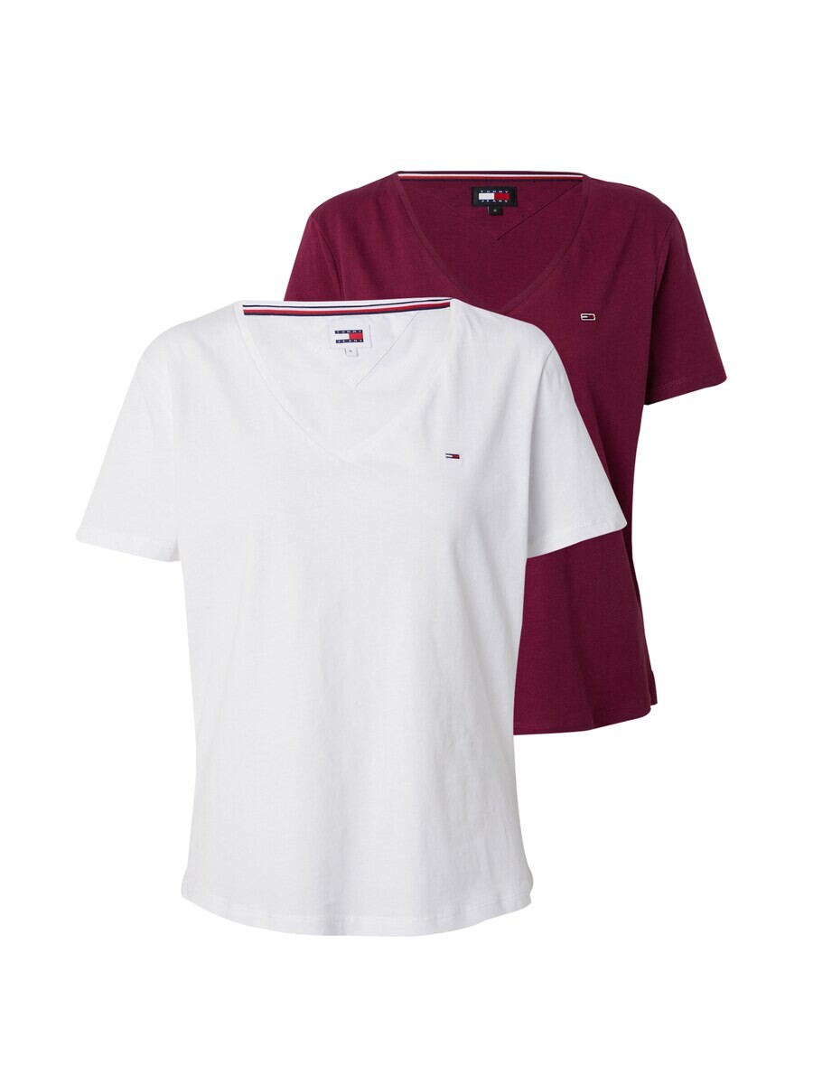 

Футболка Tommy Jeans, цвет Blood red/Wine red/White