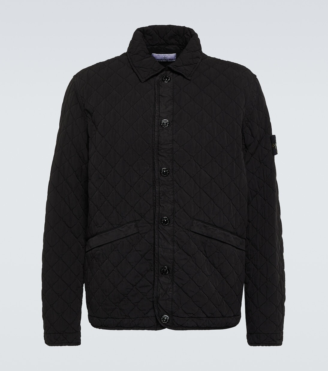 

Стеганая куртка с логотипом Stone Island, черный