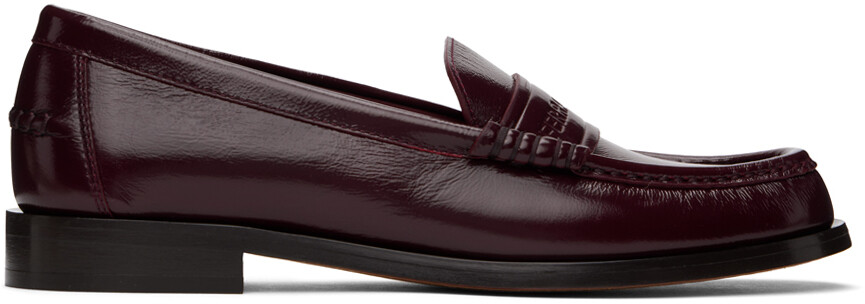 

Темно-красные лоферы с тиснением Ferragamo