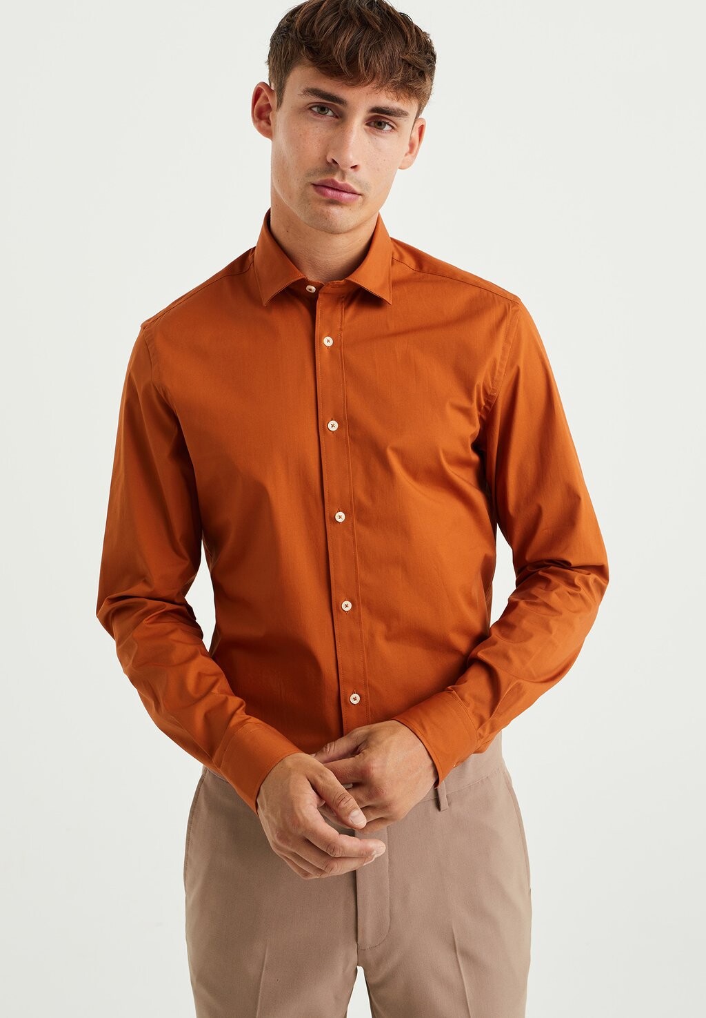 

Элегантная рубашка MET STRETCH WE Fashion, апельсин