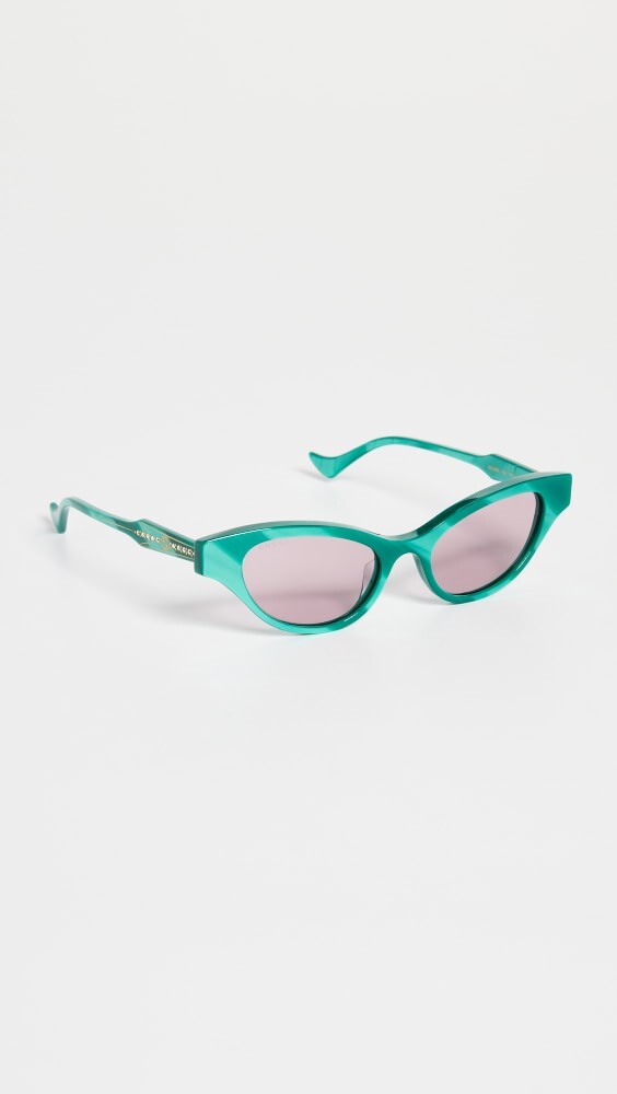 

Солнцезащитные очки Gucci Narrow Winged Cat Eye, зеленый