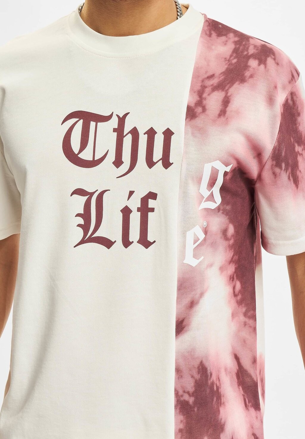 

Принт на футболке Thug Life, кремовый