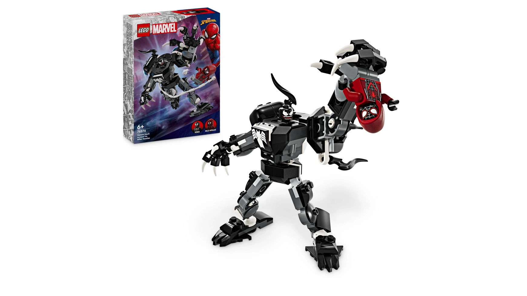 Lego Marvel Мех Венома против Майлза Моралеса, игрушка-супергерой минифигурки hasbro marvel stunt squad человек паук против венома