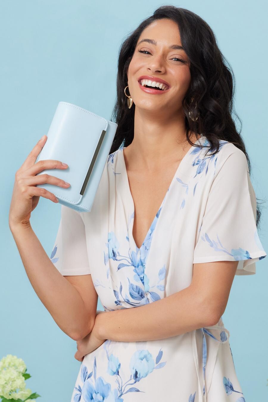 

Синяя сумка из искусственной кожи на цепочке QUIZ Clothing