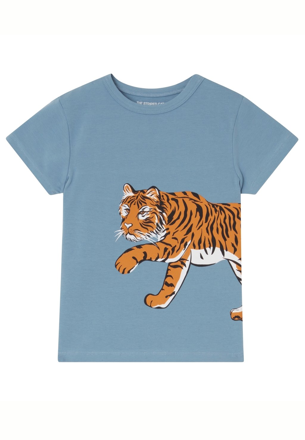 Футболка с принтом Juno Ss Sneaking Tiger The Striped Cat, цвет dusk blue