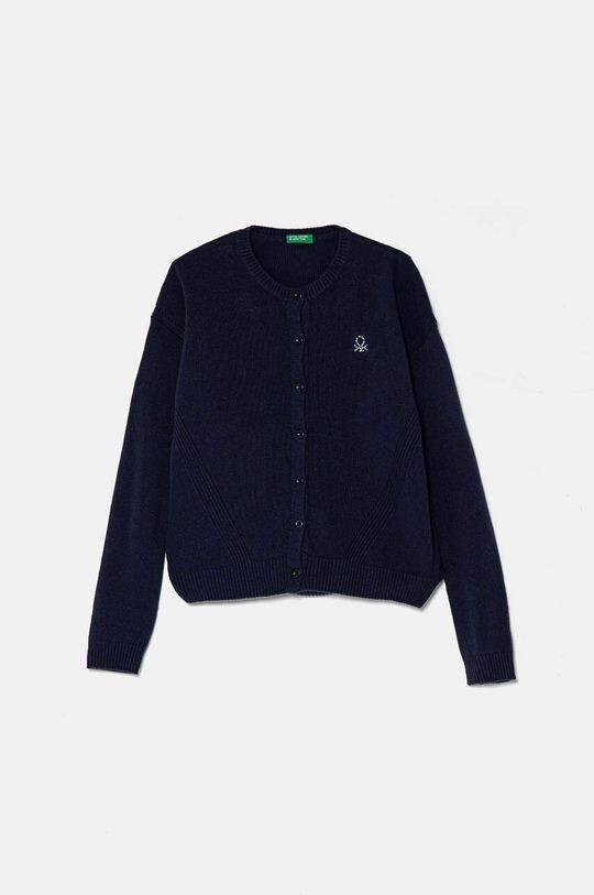 

Детский шерстяной кардиган United Colors of Benetton, темно-синий