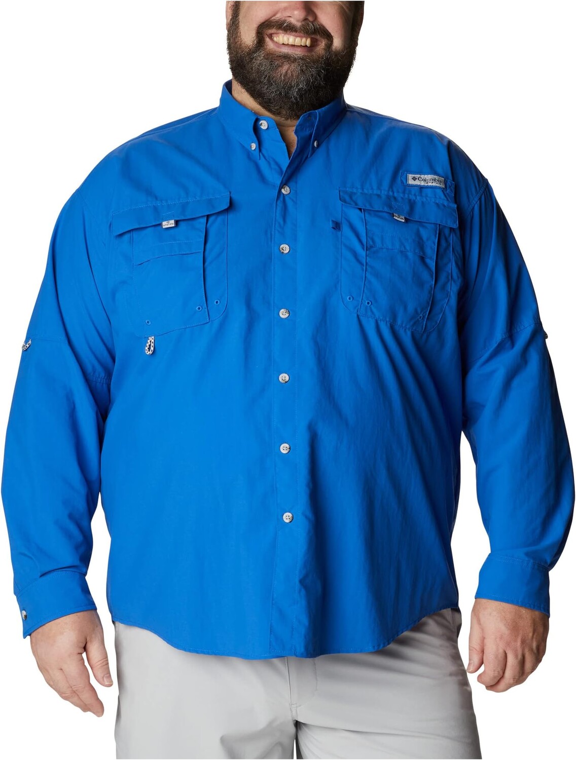 

Рубашка с длинным рукавом Big & Tall Bahama II Columbia, цвет Vivid Blue
