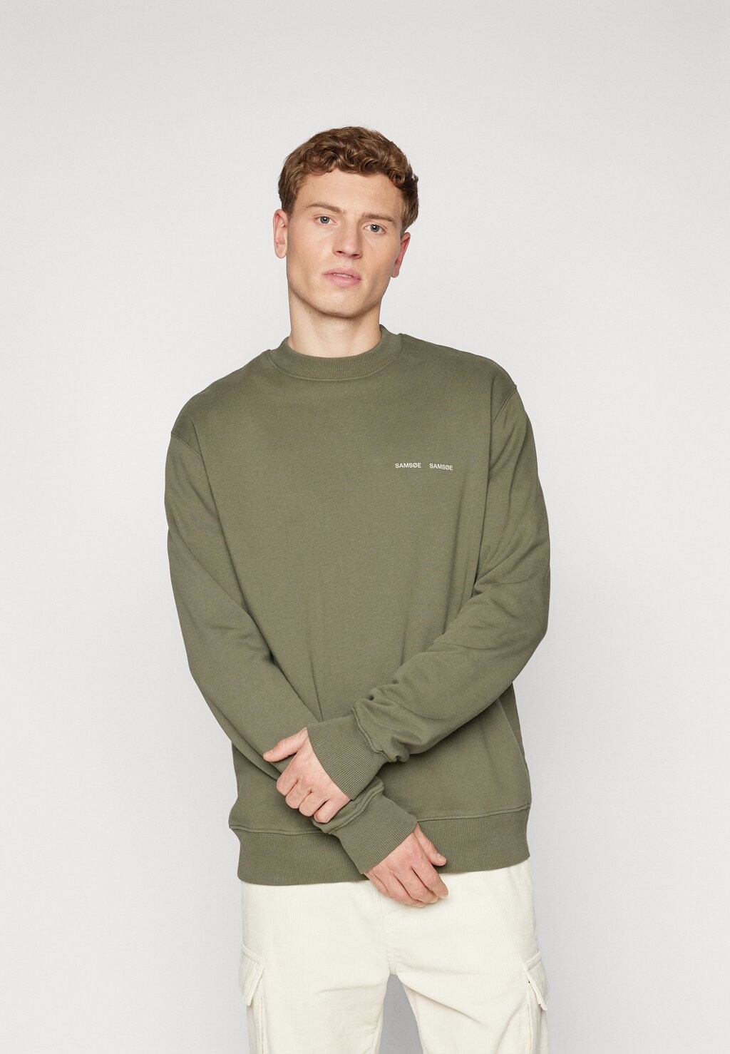 

Толстовка NORSBRO CREW Samsøe Samsøe, цвет dusty olive