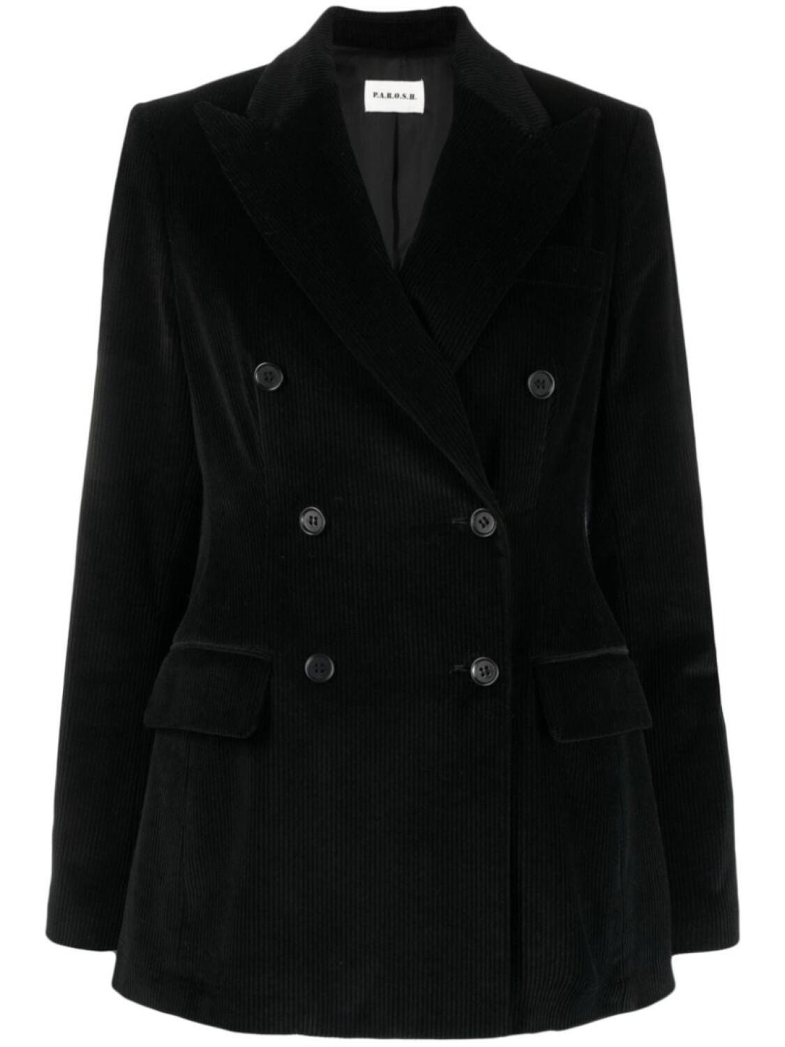 

P.A.R.O.S.H. double-breasted corduroy blazer, черный