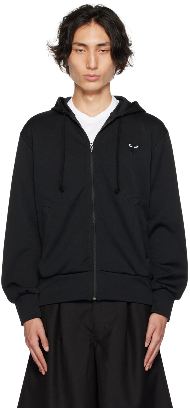 

Черный худи с большим сердцем Comme des Garçons