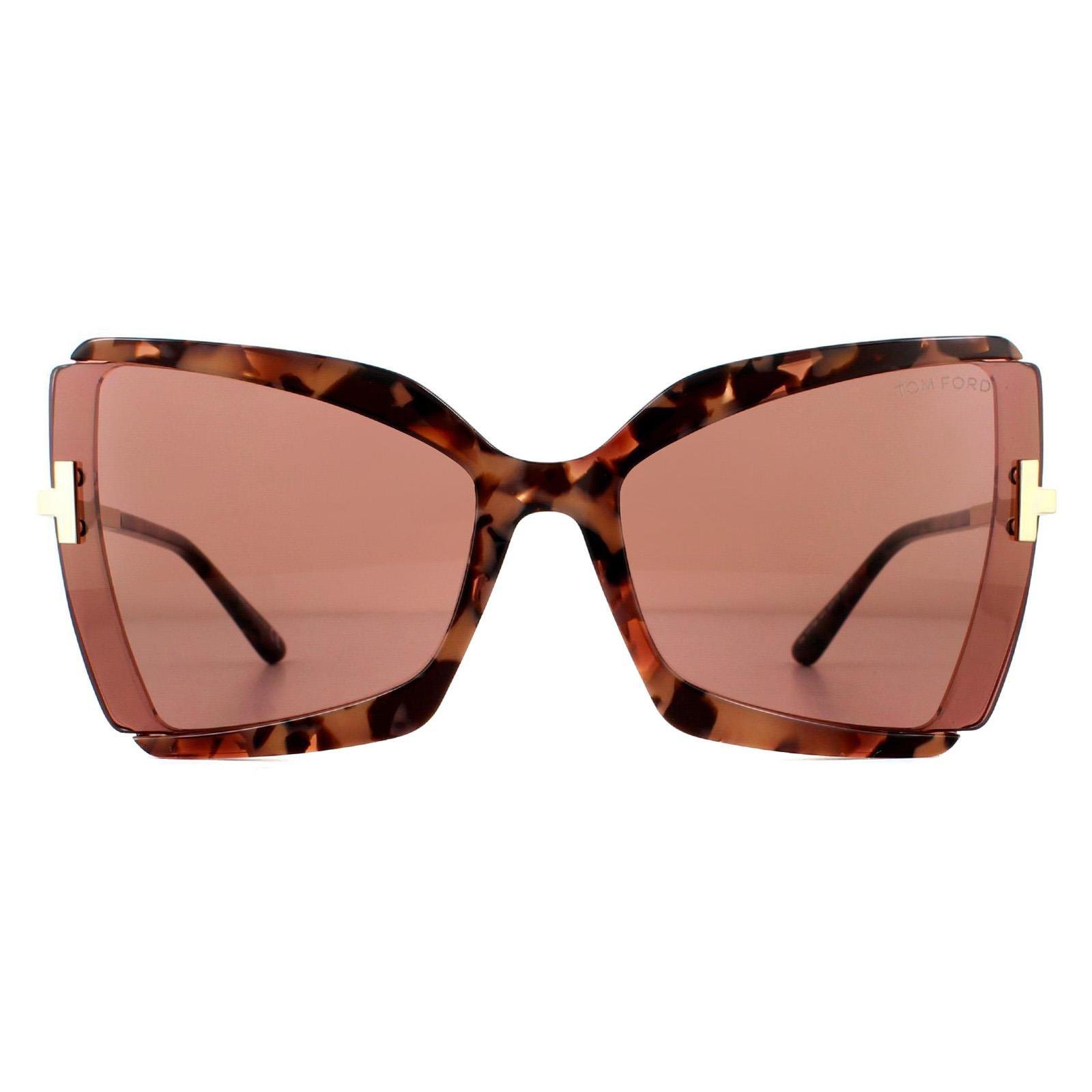 Модные мраморные коричнево-фиолетовые солнцезащитные очки Tom Ford, коричневый часы citizen er0210 55y