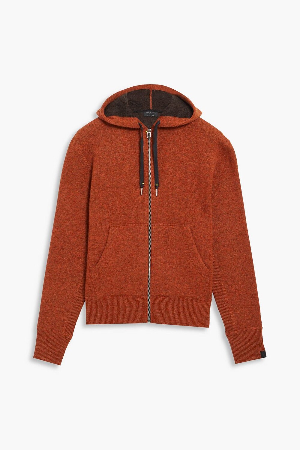 

Худи Venture из меланжевого кашемира на молнии RAG & BONE, красный