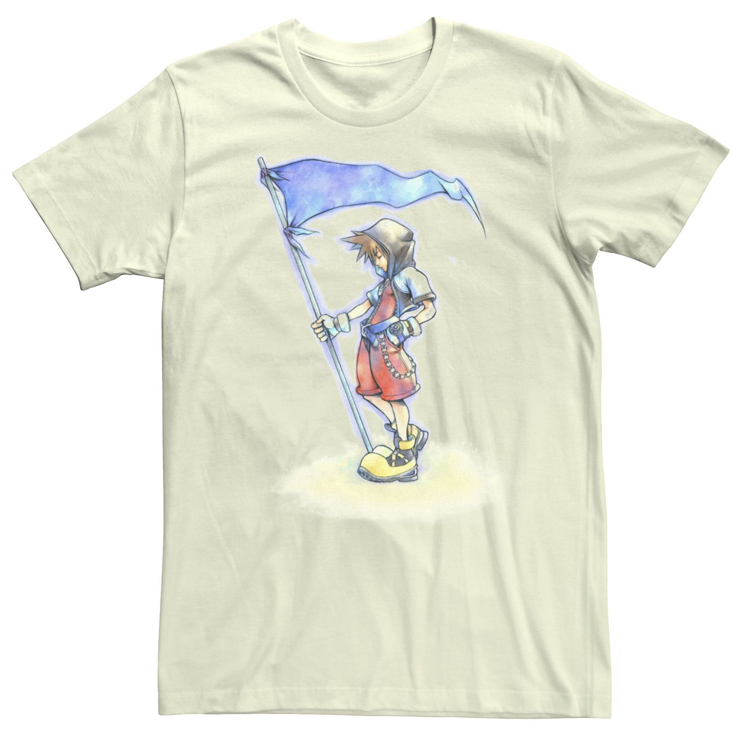 Мужская футболка Kingdom Hearts Sora с акварельным флагом Licensed Character фигурка funko 5 star kingdom hearts iii – sora