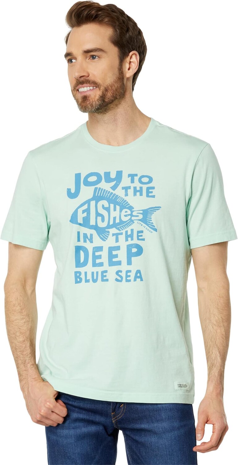 

Футболка Joy To The Fishes Crusher Life is Good, цвет Sage Green